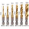 Screw Thread Bit HSS Screw Machine Titanium Plated Shank Tap Drill Bits Hex Shank Tap Drill Bit