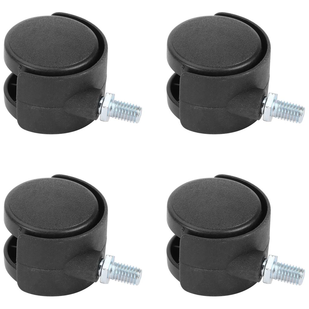 4шт 1,5-дюймовые ролики, вращающиеся на 360 градусов, универсальное пластиковое колесо для стула-кабинета