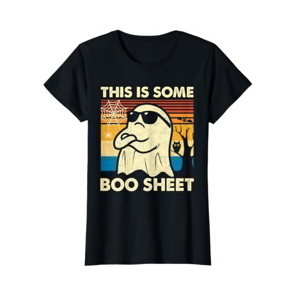 This Is Some Boo Sheet Ghost Retro Funny Halloween Men Women T-Shirt 100% Cotton New T-Shirt Short Sleeve Fall Tee Top 01232