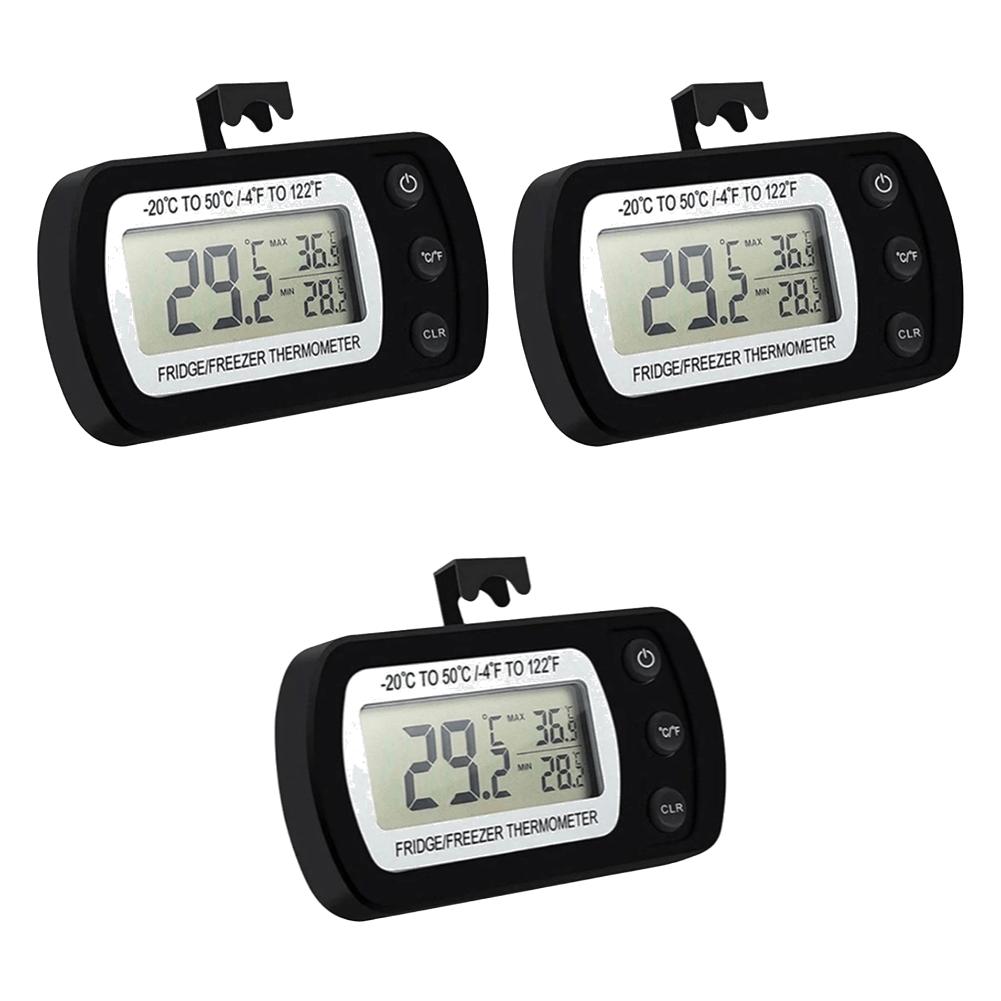 Refrigerator Thermometer Digital Freezer Room Thermometer Waterproof Max/Min Record Record Large LCD Home Kitchen Thermometers