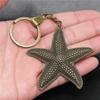 Морская Жизнь Черепаха Существо Океана Подвеска Античный Бронзовый Металлический Брелок с Кольцом 30 мм для Мужчин Модный Подарок