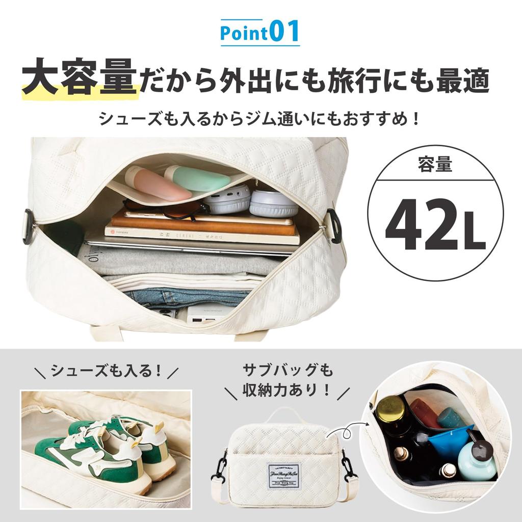 Boston Shoe Travel Main Bag Sub [Unibays] Large-capacity Bag, Unisex, Travel, Lightweight, Carry-on, Compartment, Foldable, Bag, Carry-on (mint Green,