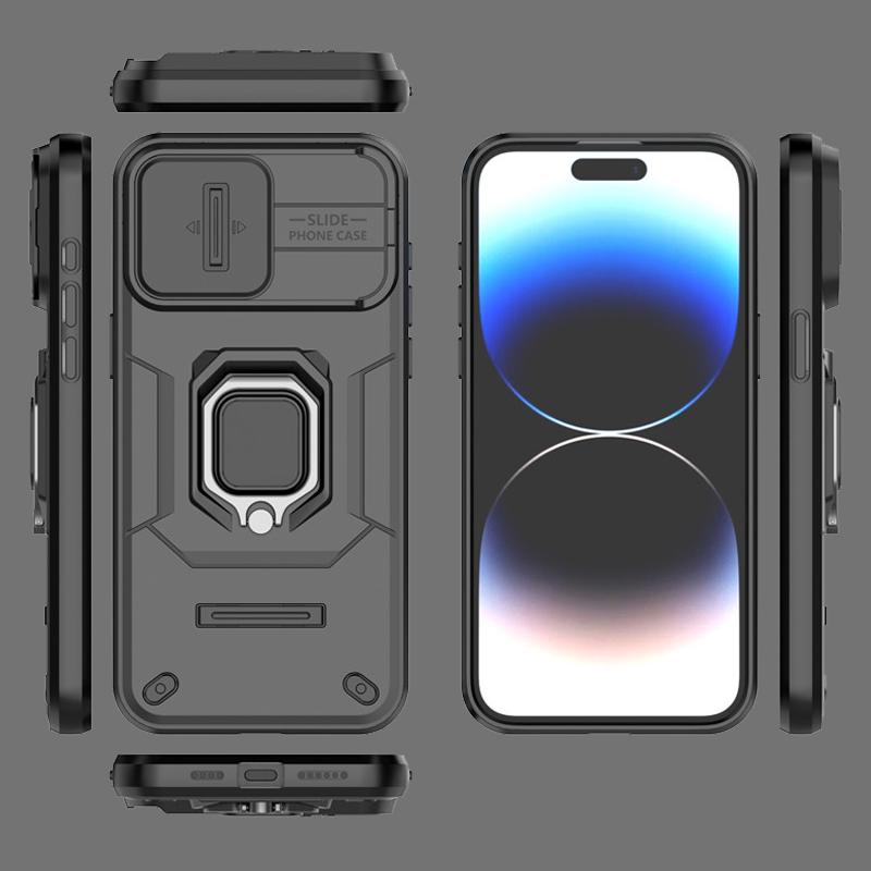 Для iPhone 15 Pro Max Чехол iPhone 13 14 15 Pro Max Чехол для линзы, раздвижное стекло, защитная броня, противоударный держатель, магнитный бампер