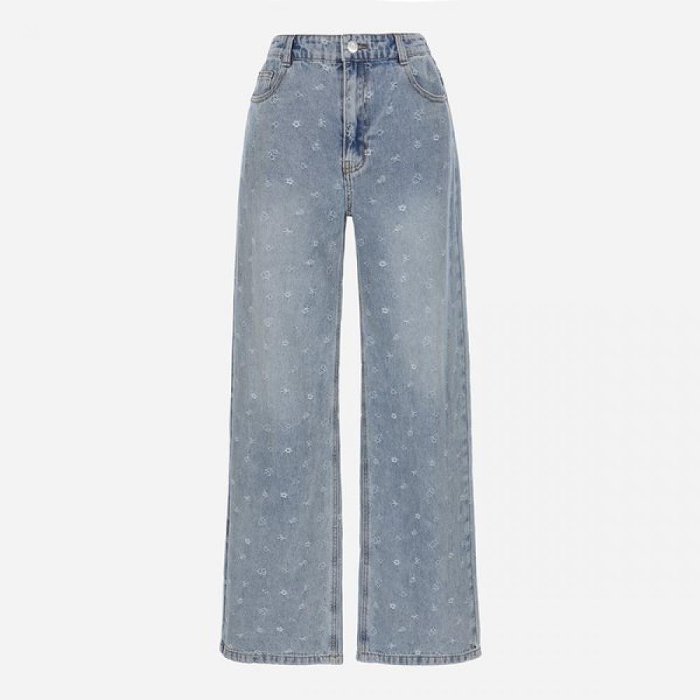 Thursday Island Jacquard Straight Fit Denim Pants T266mje139w