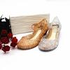 Сандалии для девочек Jelly Crystal Shoes Kids Wedge Princess Shoes Wedge Sandals Hollow Plastic Bird Nest Shoes Summer Beach Hole Women
