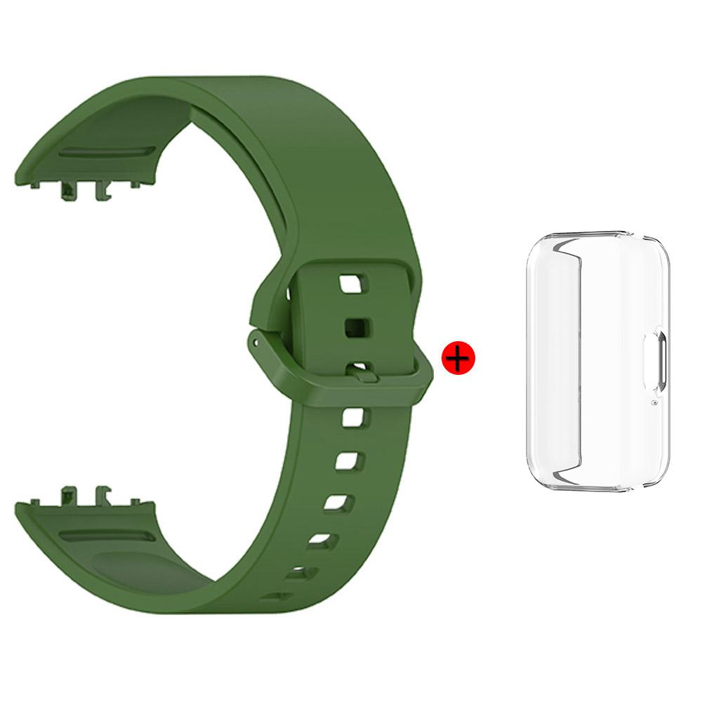 Silicone Strap For Samsung Fit 3 SM-R390 Watchband With Transparent Case Single Color Adjustable Wristband Accessories