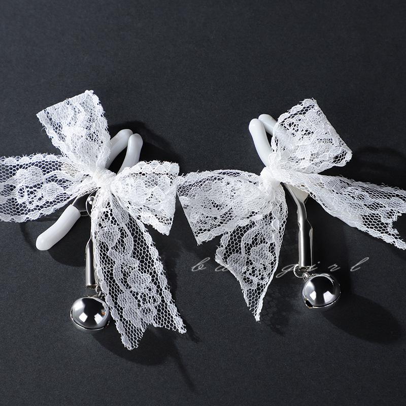 SM Bow Lace Nipple Clamps: Teasing Toys for Couples