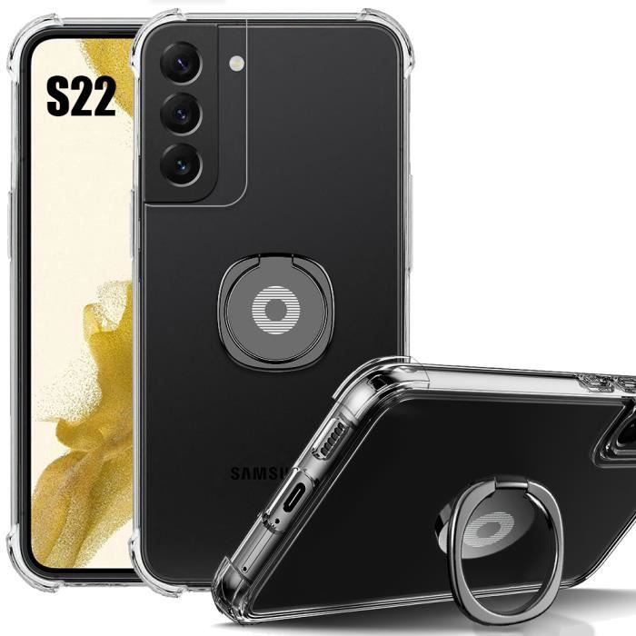Case - BOOLING - for Samsung Galaxy S22 - Silicone - Transparent - Rotating Stand