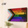 Rainbow Door Hanger LGBT Sign Front Decor, Every One Is Welcome Here Pride Flag Wooden Decor Wall Gay Decorations for Home Porch Classroom LGBTQ