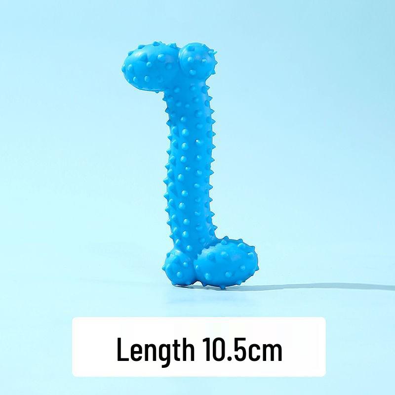 Bite-Resistant Teething Toys for Small Breed Puppies: Rubber Ball & Teddy Chew Set