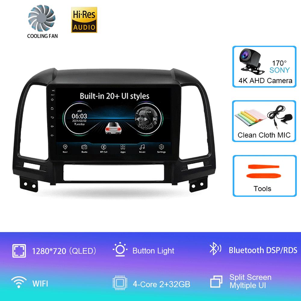 Android 14 Car radio For Hyundai Santa Fe 2 2006 - 2012 player Multimedia navigation stereo GPS No 2din 2 din dvd