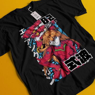 Футболка Neon Genesis Evangelion Ева-01 Японская Черная Аниме Футболка Все Размеры