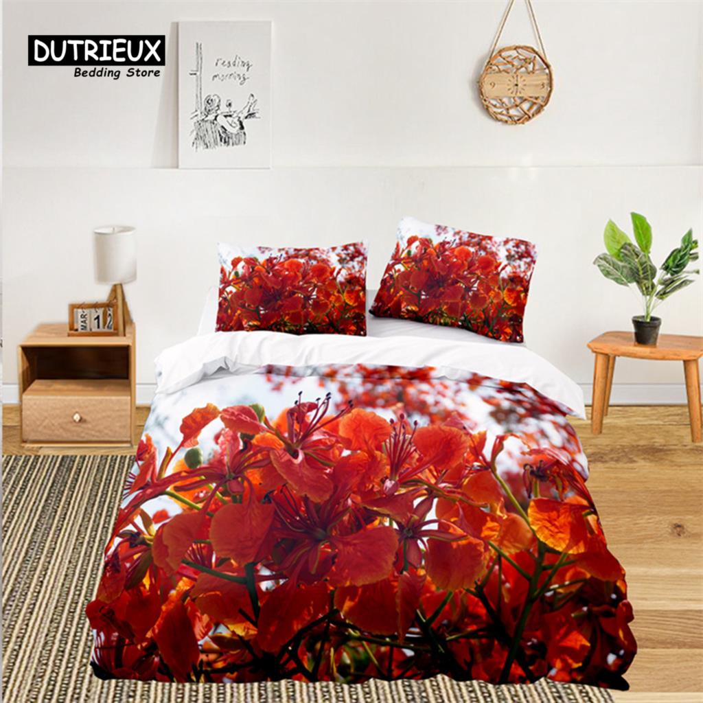Мягкий цветочный комплект постельного белья для детей, девочек, взрослых, листьев, цветов, веток, пододеяльник, наволочки, декор для спальни