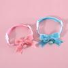 Pet Collar Crisp Bell Velvet Bowknot Anti-suffocation Tear-Resistant Anti-break 17-32cm Princess Pet Necklace for