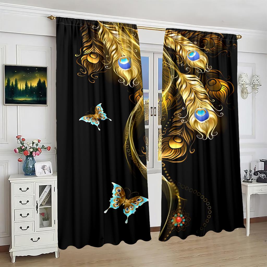 2 шт. - на заказ - напечатанная штора - материал полиэстер - для спальни гостиной кабинета занавеска, препятствующая приватности