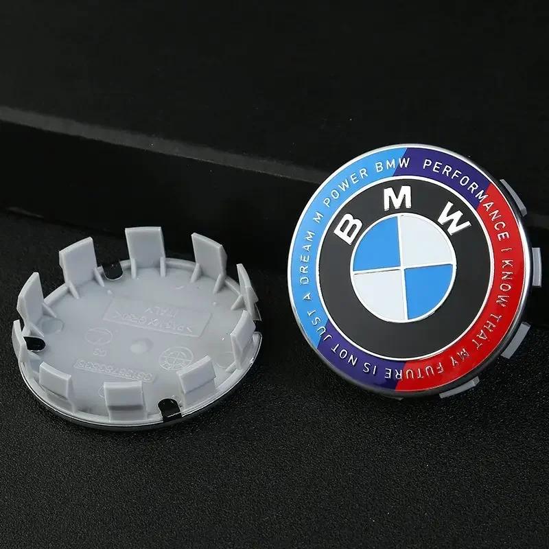 4PCS for BMW X5G05 G31 E24 E63 F20 G20 E70 F15 G05 F87 G87 E30 56mm 68mm Wheel Center Hub Cap Badge wheel Sticker decoration