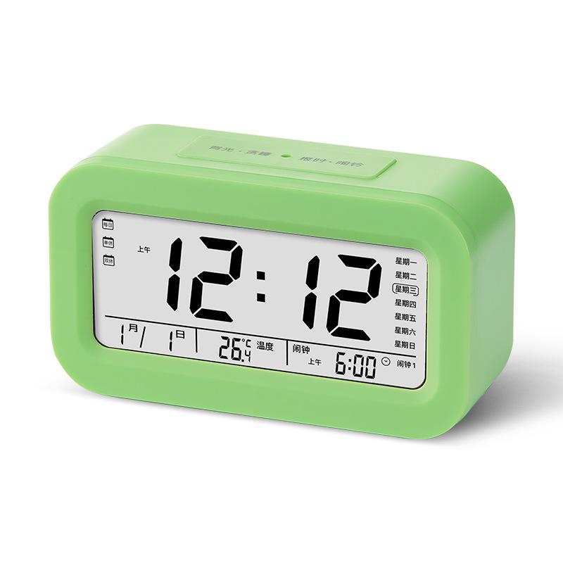 Charging Voice Clock Three Sets of Alarm Clock Smart Smart Clock Creative Mute LED Electronic Alarm Clock Gift