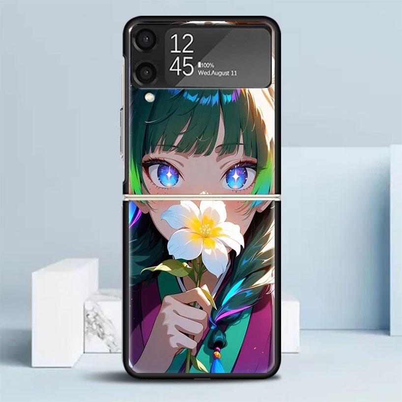 A-Apothecary D-Diaries Аниме Черная Обложка для Чехла Телефона Samsung Galaxy Z Flip 7 6 5 4 3 5G Flip7 Flip6 Flip5 Flip4 Flip3 Узор