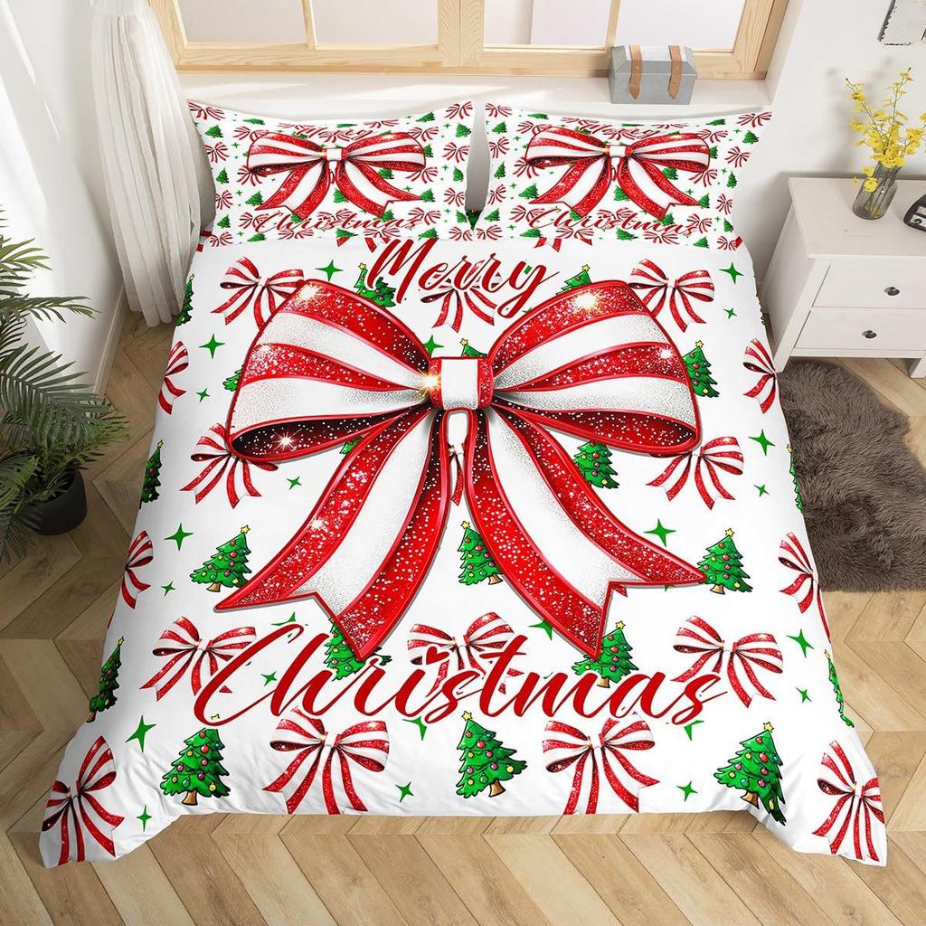 Christmas-themed Down Comforter Set Bedding Set 3-piece Duvet Cover Set