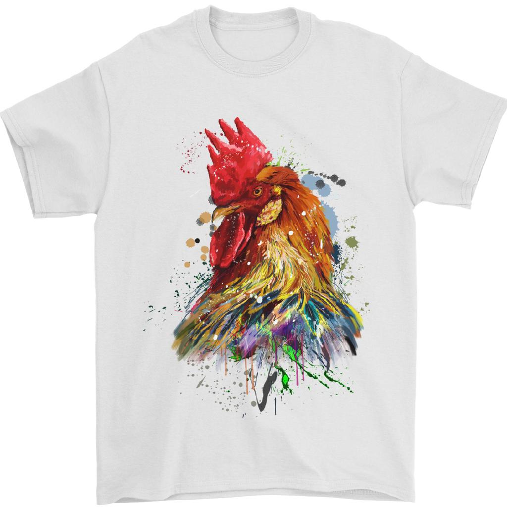 A Chicken Watercolour Mens T-Shirt 100% Cotton