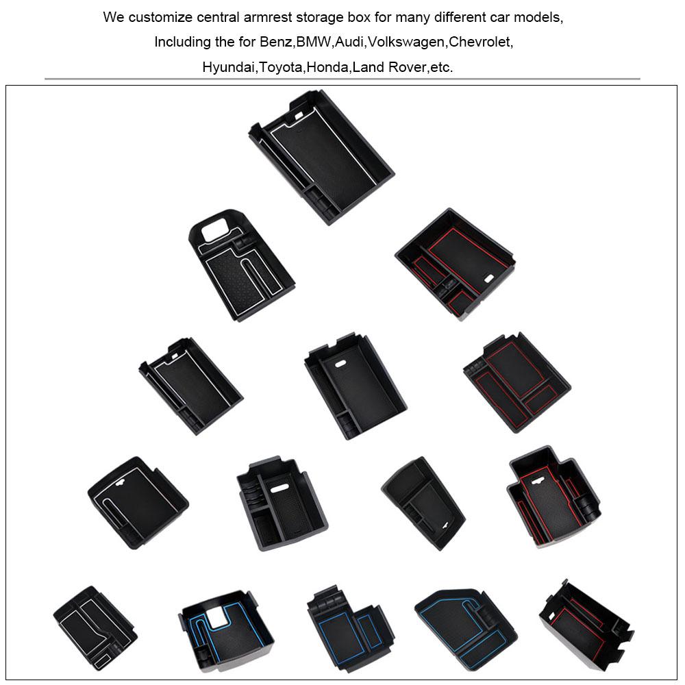 Автомобильный центральный подлокотник для хранения ящика для Ford Ranger 2012-органайзер на центральной консоли для уборки