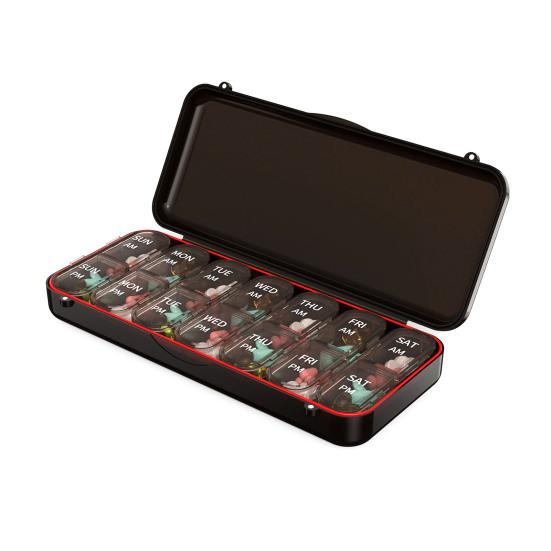 Ящик для хранения таблеток Органайзер для таблеток Не содержит BPA Большая емкость Несколько отделений Влага