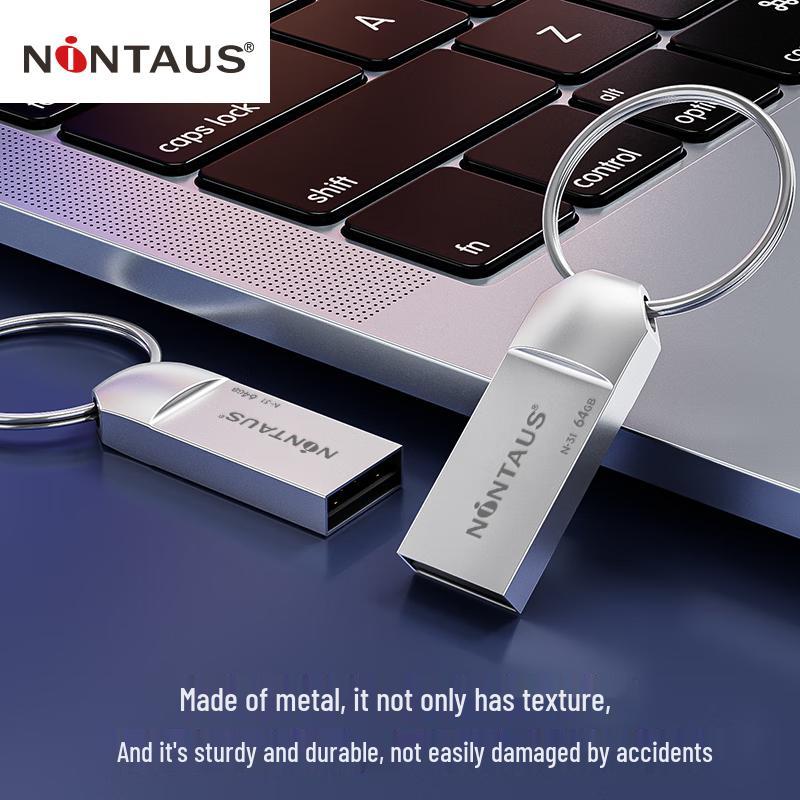 Jinzheng N-33 Цельнометаллический водонепроницаемый USB 2.0 флеш-накопитель со стальным кольцом