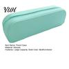 School Supplies Storage Bag Silicone Pencil Case Soft Touch with Zipper Portable Student Stationery Large Capacity Pen Pouch for Teens Primary