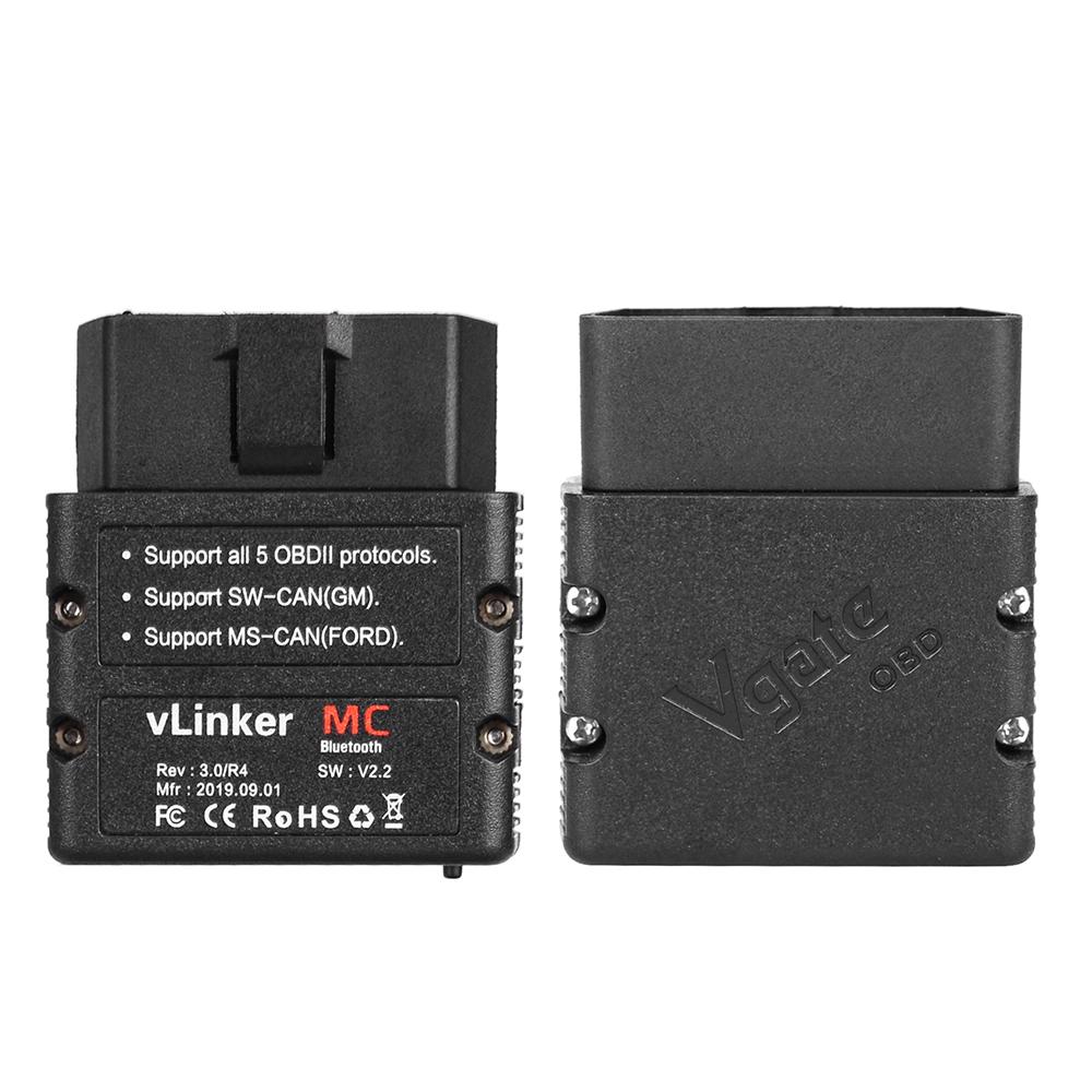 2024 BT OBD2 сканер Vgate vLinker MC+ BLE ELM327 для Android/IOS/Windows ELM 327 wifi автомобильный диагностический сканирующий инструмент