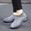 Модные женские повседневные спортивные туфли, дышащие, нескользящие, легкие, чистого цвета, на шнуровке, с толстой подошвой, мокасины для ходьбы, женские туфли