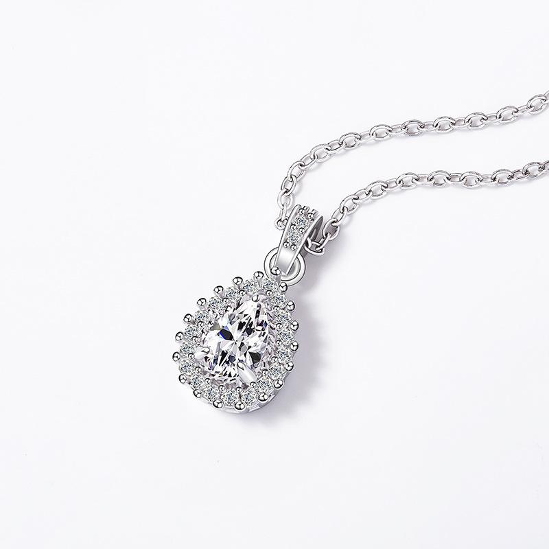 Ожерелье с каплями воды для женщин, осенне-зимняя легкая роскошная подвеска в форме груши из нержавеющей стали на ключицу