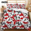 Bulldog Duvet Cover Set Polyester Bulldog Twin Bedding Set Black and White Style Animal Theme Double Queen King Size Quilt Cover