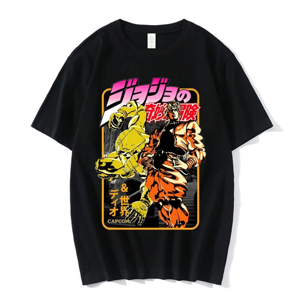 2024 New Anime Jojo Bizarre Adventure Tshirt Unisex Jotaro Star Platinum Unisexga T-shirts Unisex Women Fashion Short Sleeve Casual Tops Unisex