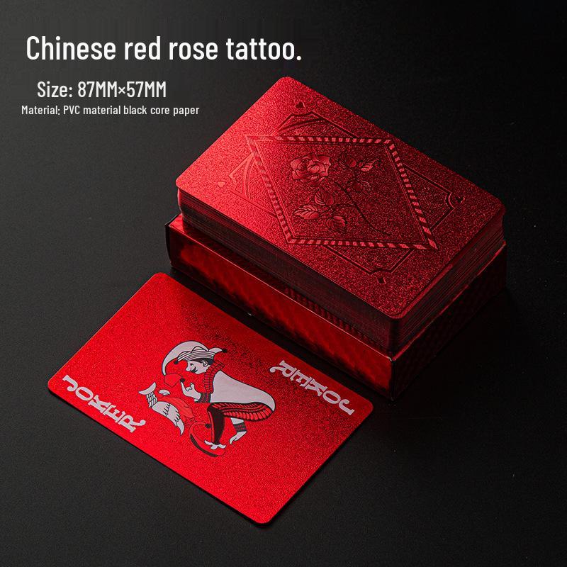 Luxury Gold PVC Playing Cards: Waterproof, Fold-Proof, Wear and Dirt Resistant, Washable.