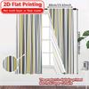 2 шт., Шторы с плоской 2D-печатью (Без Рода) Полосатая симфония Праздничные шторы с принтом Полиэстер Легко устанавливаемые шторы