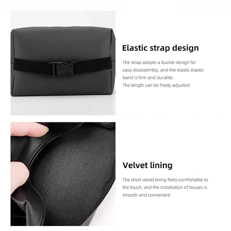 GLC GLB Car Tissue Box Sun Visor Seat Back Paper Towel Storage Bag For Mercedes Benz AMG GLE GLS GLC CLA GLA GLK GLB C197 W204