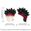 Spiky Hair Latex Mask with Red Headband, Novelty Cosplay Headgear for Halloween Party Costume