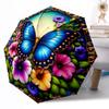 Vibrant Butterfly Garden Compact Travel Automatic Umbrella Compact & Durable 8-Rib Design Compact Design Durable Everyday Carry Umbrella
