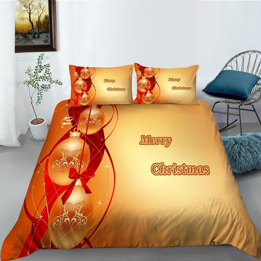 Рождественский постельный комплект Наволочка и пододеяльник Постельный комплект Пододеяльник Полный размер Односпальная/Двуспальная кровать Домашнее украшение Подарок