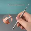 Double-Ended Stainless Steel Nail Art Tool with Beveled Pusher and Dotting Pen