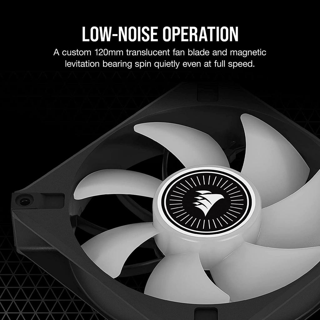 CORSAIR ML120 RGB 120mm Magnetic Levitation RGB Fan with Lighting Node ELITE, AirGuide, 3-Pack CO-9050112-WW (Includes CORE)