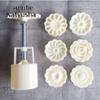 Real Shot 7pcs/set Flower Shaped Mooncake Mold 50g Cake Mold Hand Pressure Fondant Moon Cake Decorating Tools Cookie Cutter Baking Tool