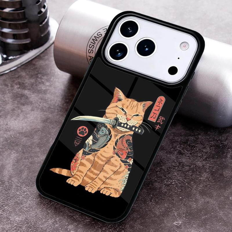 Чехол в японском стиле с тигром, кошкой и сиба-ину для iPhone 17 16 15 Pro Max Air 14 13 12 11 Plus, противоударный чехол