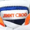 Безупречные кроссовки JIMMY CHOO DIAMOND Кобальтовый Неоновый Оранжевый Телячья кожа Женские 36 Бывшие в употреблении