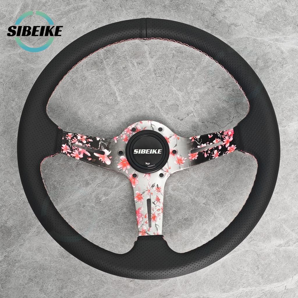 JDM Sakura Flower Spoke Steering Wheel 14inch Modified Car Sports Drift Steering Wheel for Universal