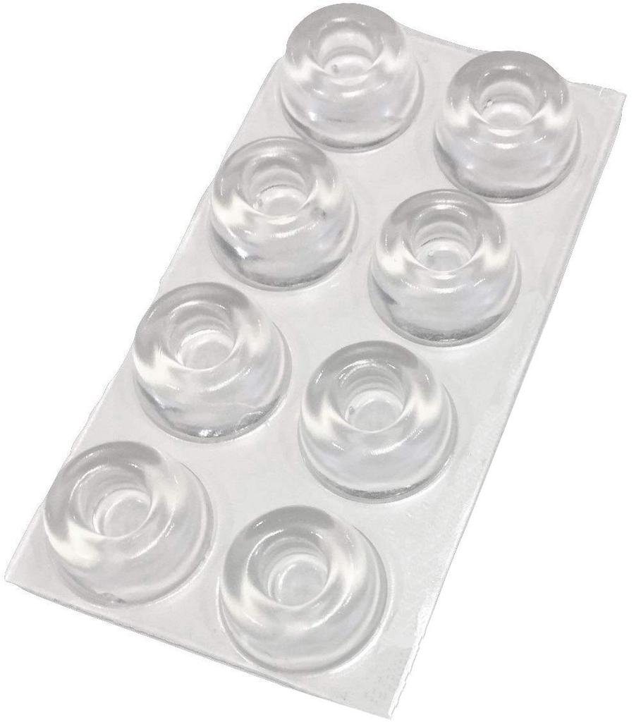 ColorfylCoco Стопор для двери Стопор для двери Резиновый Набор Диаметр 22 мм x Высота Большой Мягкий из Подушки, Ножки, Большой, Круглый, 8, 10 мм, Прозрачный, Чистый, Подушка,