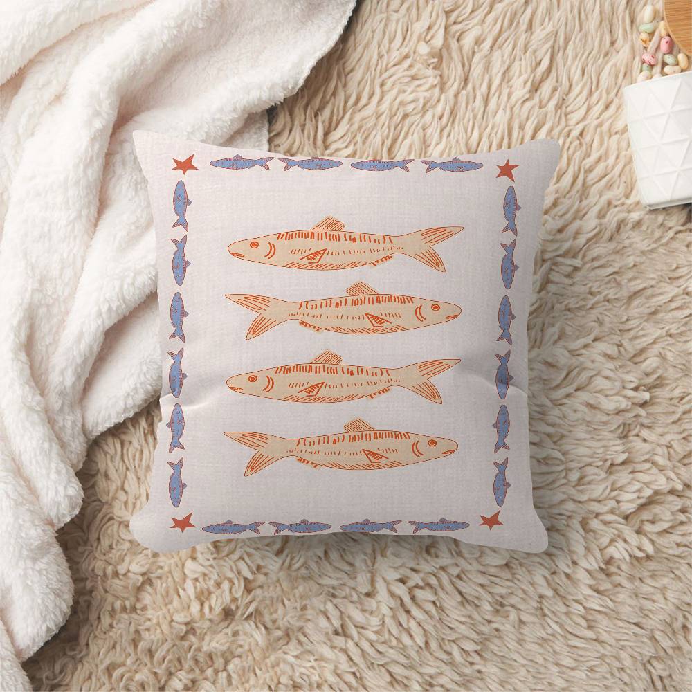 Colorful Sardine Lobster Fish Ocean Animal Pillow Anime Pillow Sofa Bed Head Pillow Cover Cushion Cover x cm Fashion