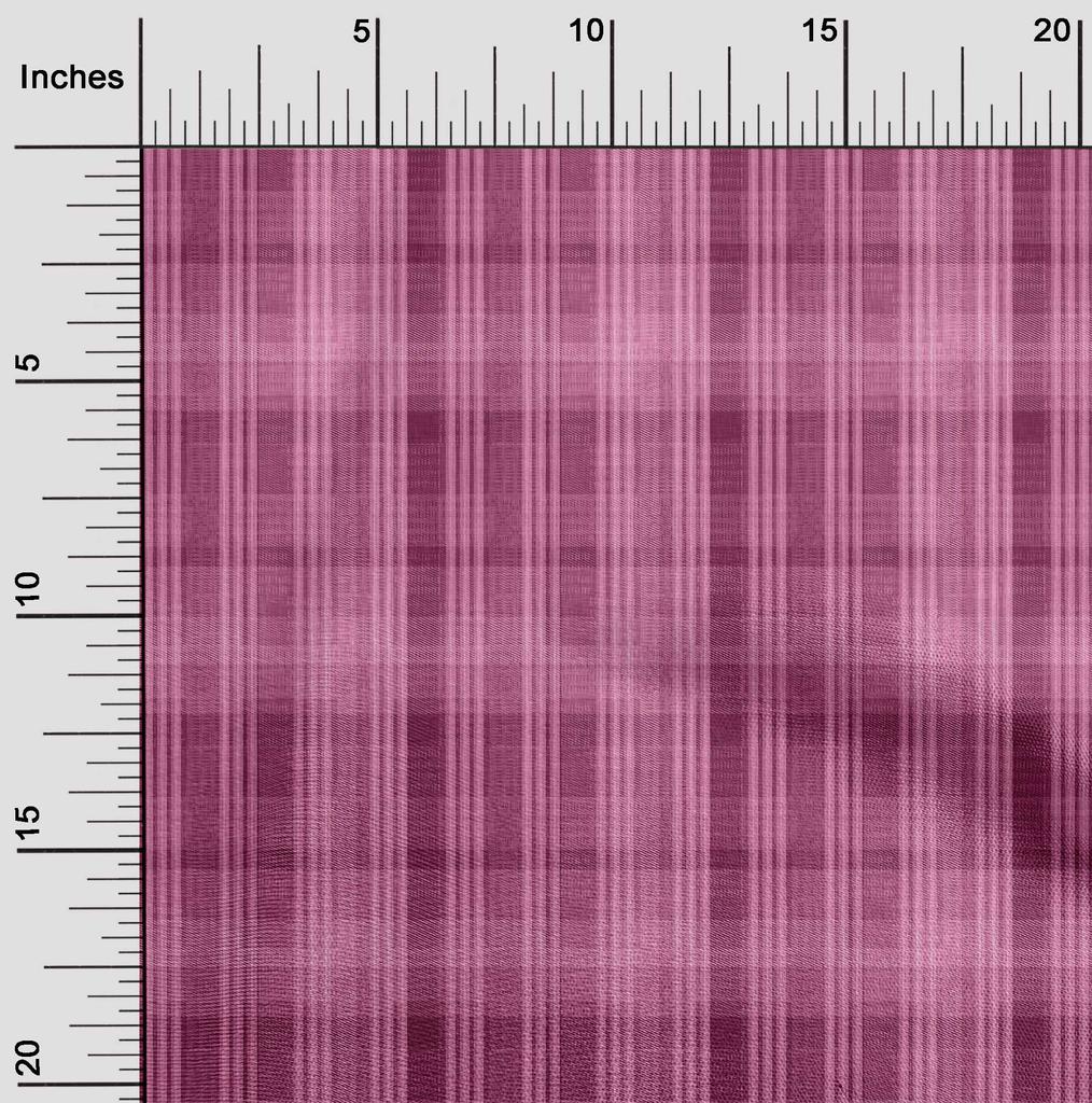oneOone Cotton Flex Fuschia Pink Fabric Check Diy Clothing Quilting Fabric Print Fabric By Yard 40 Inch