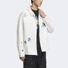 adidas Originals SS22 Спортивная куртка с длинными рукавами и логотипом с мультяшным принтом, верхняя одежда унисекс, белая HP0116