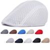 Корейская версия мужских и женских беретов однотонные кепки-сетки с вырезами кепки вперед дышащие летние шляпы от солнца